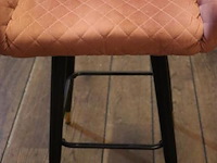 Barstoelen - kleur oud roze gestoffeerd - 2 stuks - afbeelding 7 van  7