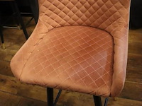Barstoelen - kleur oud roze gestoffeerd - 2 stuks - afbeelding 2 van  7
