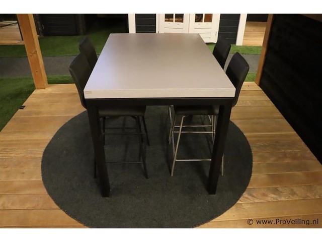 Bartafel (130x90x92cm) incl. 4 barstoelen - afbeelding 1 van  8