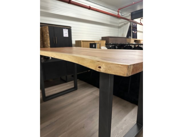 Bartafel acacia boomstam 180cm, naturel - afbeelding 2 van  6