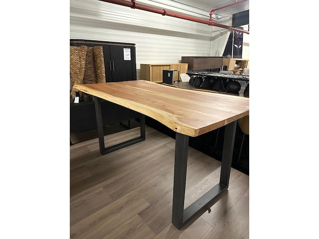 Bartafel acacia boomstam 180cm, naturel - afbeelding 3 van  6