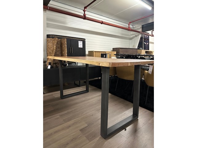 Bartafel acacia boomstam 180cm, naturel - afbeelding 4 van  6