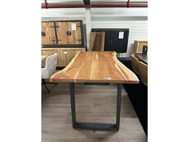 Bartafel acacia boomstam 180cm, naturel - afbeelding 5 van  6
