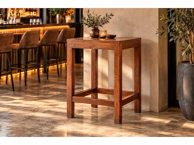 Bartafel hout vierkant (3x) - afbeelding 4 van  4