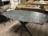 Bartafel hpl 140cm, hpl, grafiet look - afbeelding 1 van  6