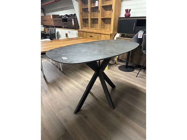 Bartafel hpl 140cm, hpl, grafiet look - afbeelding 2 van  6