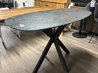 Bartafel hpl 140cm, hpl, grafiet look - afbeelding 2 van  6