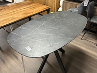 Bartafel hpl 140cm, hpl, grafiet look - afbeelding 3 van  6