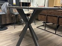 Bartafel hpl 140cm, hpl, grafiet look - afbeelding 4 van  6