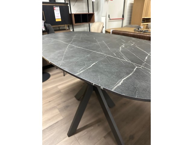 Bartafel hpl 140cm, hpl, grafiet look - afbeelding 6 van  6