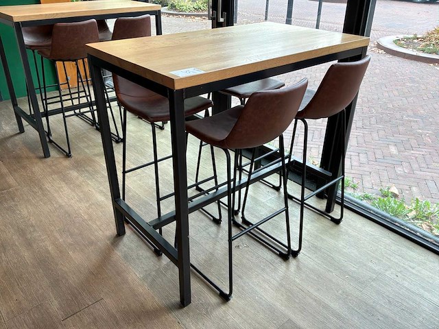Bartafel met 4 stoelen (2x) - afbeelding 2 van  5
