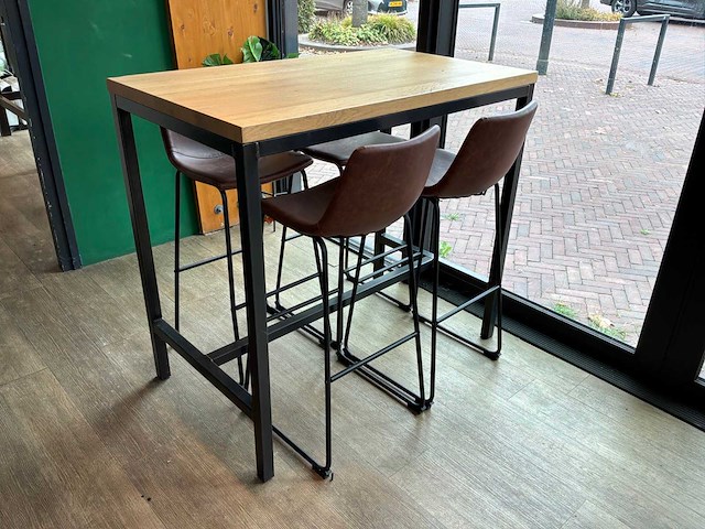 Bartafel met 4 stoelen (2x) - afbeelding 3 van  5