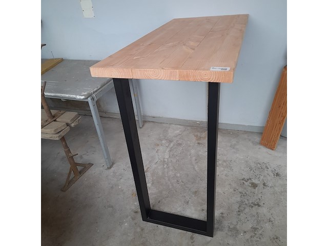 Bartafel met metalen tafelpoten, 130 x 60 x 110 cm hoog - afbeelding 2 van  3