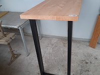 Bartafel met metalen tafelpoten, 130 x 60 x 110 cm hoog - afbeelding 2 van  3