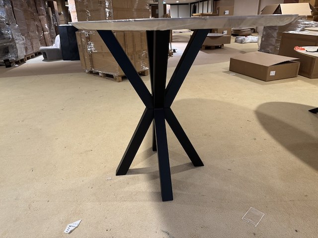 Bartafel, naturel eikenhout, zwart metalen poot - afbeelding 5 van  5