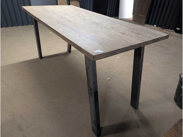 Bartafel oud eiken 220x100cm - afbeelding 1 van  2