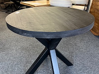 Bartafel rond mango 100cm, zwart - afbeelding 1 van  5
