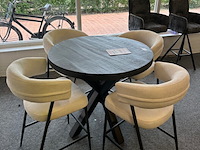 Bartafel rond mango 100cm, zwart - afbeelding 4 van  5