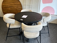 Bartafel rond mango 100cm, zwart - afbeelding 5 van  5