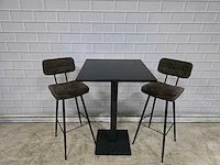 Bartafel set bestaande uit 1 tafel en 2 krukken - afbeelding 3 van  8