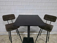 Bartafel set bestaande uit 1 tafel en 2 krukken - afbeelding 5 van  8