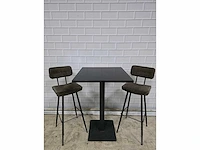 Bartafel set bestaande uit 1 tafel en 2 krukken - afbeelding 3 van  6