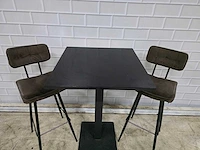 Bartafel set bestaande uit 1 tafel en 2 krukken - afbeelding 4 van  6