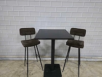 Bartafel set bestaande uit 1 tafel en 2 krukken - afbeelding 2 van  7