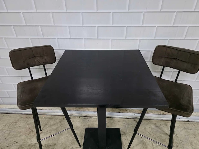 Bartafel set bestaande uit 1 tafel en 2 krukken - afbeelding 4 van  7