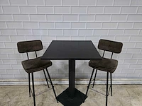 Bartafel set bestaande uit 1 tafel en 2 krukken - afbeelding 3 van  8