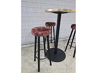 Bartafel set bestaande uit 1 tafel en 3 krukken - afbeelding 3 van  7
