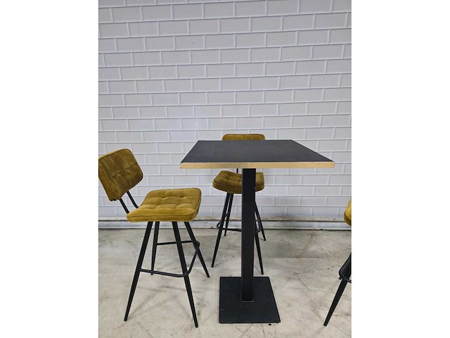 Bartafel set bestaande uit 1 tafel en 4 krukken - afbeelding 2 van  10