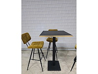Bartafel set bestaande uit 1 tafel en 4 krukken - afbeelding 2 van  10