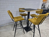 Bartafel set bestaande uit 1 tafel en 4 krukken - afbeelding 3 van  10