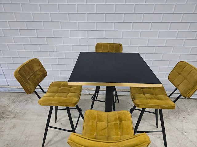 Bartafel set bestaande uit 1 tafel en 4 krukken - afbeelding 5 van  10