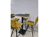 Bartafel set bestaande uit 1 tafel en 4 krukken - afbeelding 6 van  10