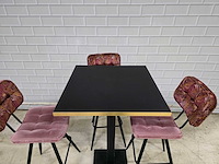 Bartafel set bestaande uit 1 tafel en 4 krukken - afbeelding 2 van  10
