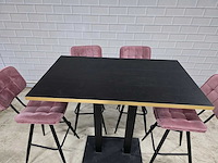 Bartafel set bestaande uit 1 tafel en 5 krukken - afbeelding 5 van  8