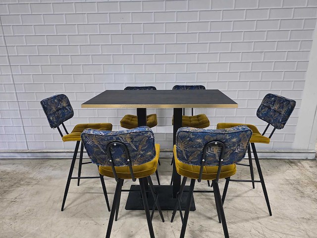 Bartafel set bestaande uit 1 tafel en 6 krukken - afbeelding 5 van  12