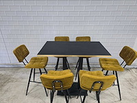 Bartafel set bestaande uit 1 tafel en 6 krukken - afbeelding 3 van  9
