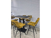 Bartafel set bestaande uit 1 tafel en 6 krukken - afbeelding 4 van  9