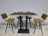 Bartafel set bestaande uit 1 tafel en 6 krukken - afbeelding 7 van  9