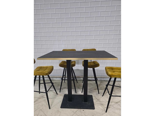 Bartafel set bestaande uit 1 tafel en 6 krukken - afbeelding 9 van  9