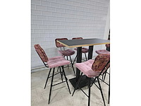 Bartafel set bestaande uit 1 tafel en 6 krukken - afbeelding 6 van  13