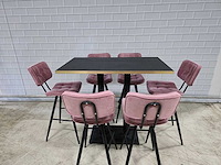 Bartafel set bestaande uit 1 tafel en 6 krukken - afbeelding 1 van  9