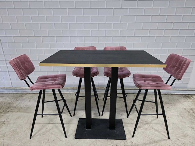 Bartafel set bestaande uit 1 tafel en 6 krukken - afbeelding 7 van  9