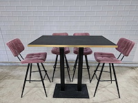 Bartafel set bestaande uit 1 tafel en 6 krukken - afbeelding 7 van  9