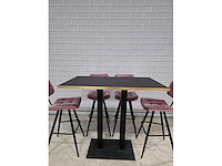 Bartafel set bestaande uit 1 tafel en 6 krukken - afbeelding 8 van  9