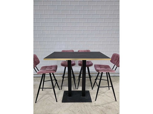 Bartafel set bestaande uit 1 tafel en 6 krukken - afbeelding 9 van  9