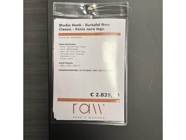 Bartafel studio henk, zwart - afbeelding 2 van  6